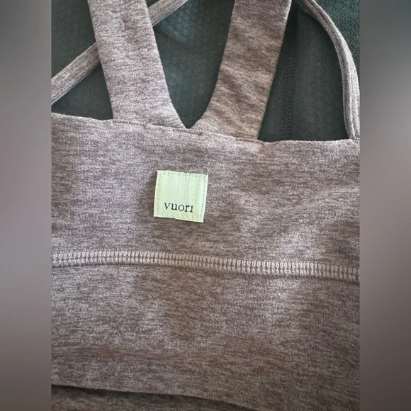 Vuori Gray Racerback Sports Bra Intimates - Picture 3 of 3